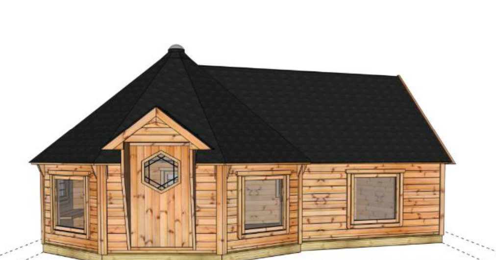 Example of the nature cabin Diagram of a nature cabin