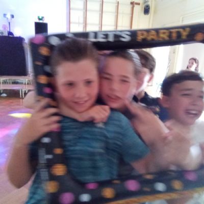 Children at a disco