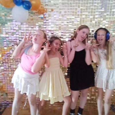 Children at a disco