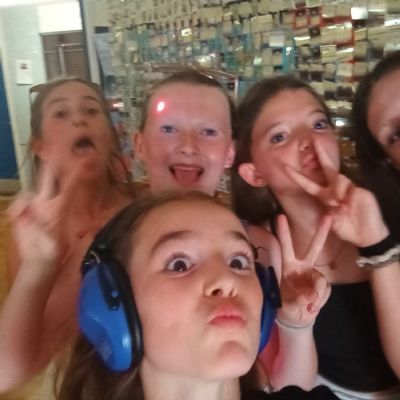 Children at a disco