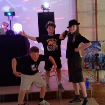 Children at a disco