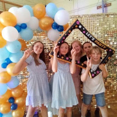 Children at a disco