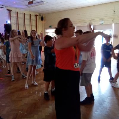 Children at a disco