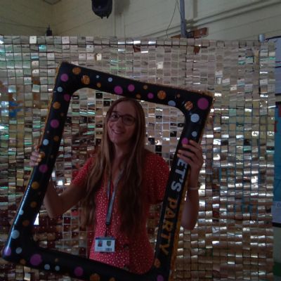 Miss Peacock (class teacher) at a disco