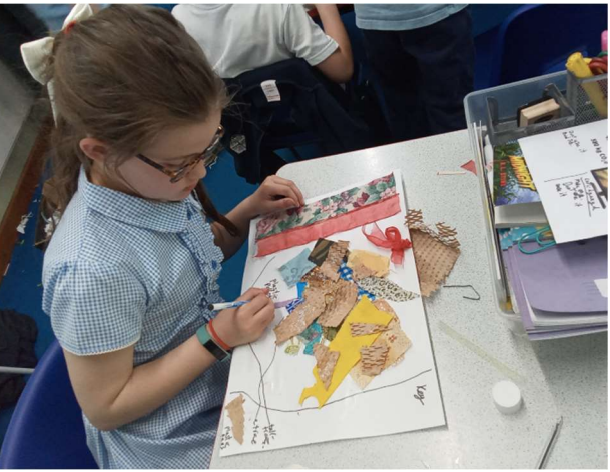 Child being creative