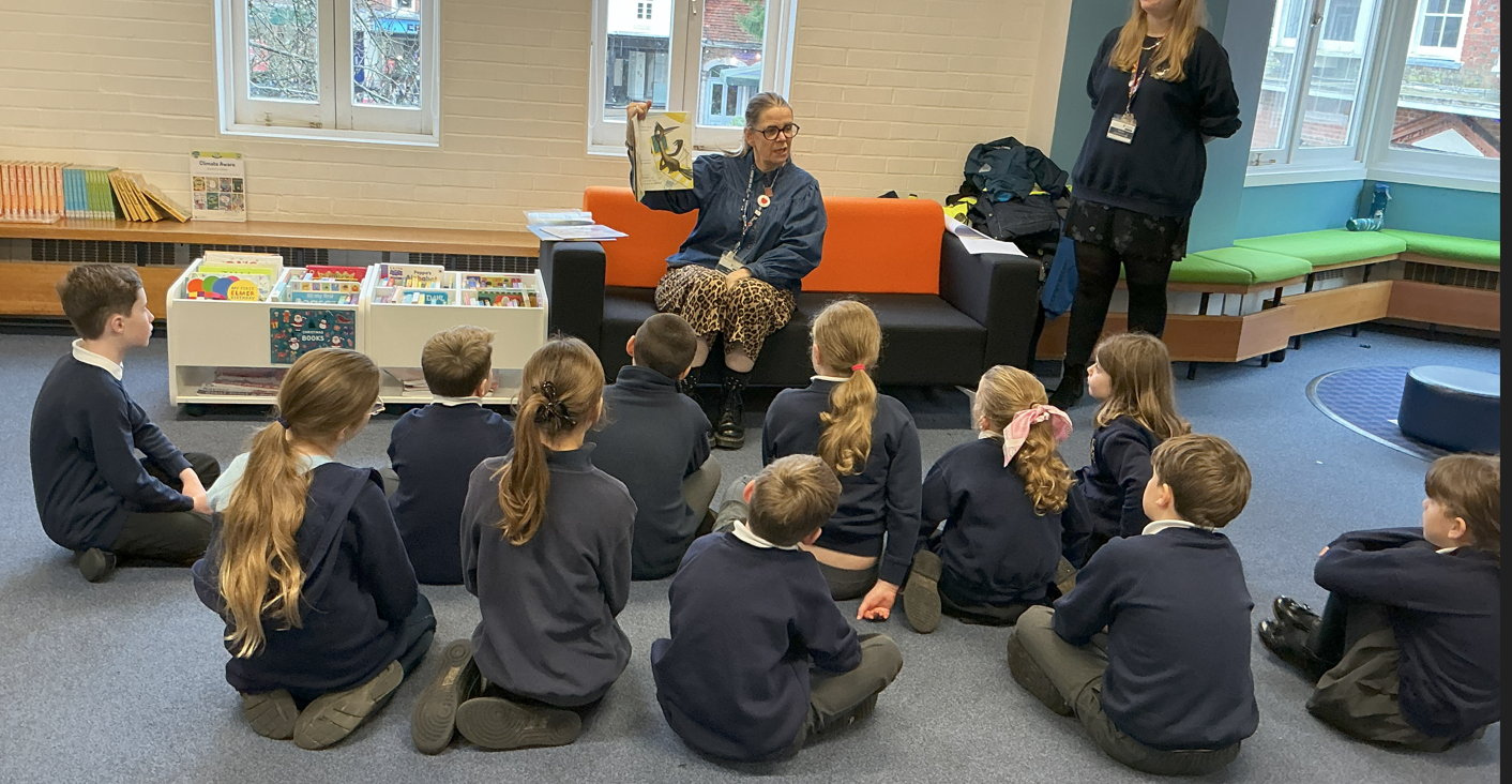 Children listening to a book being read
