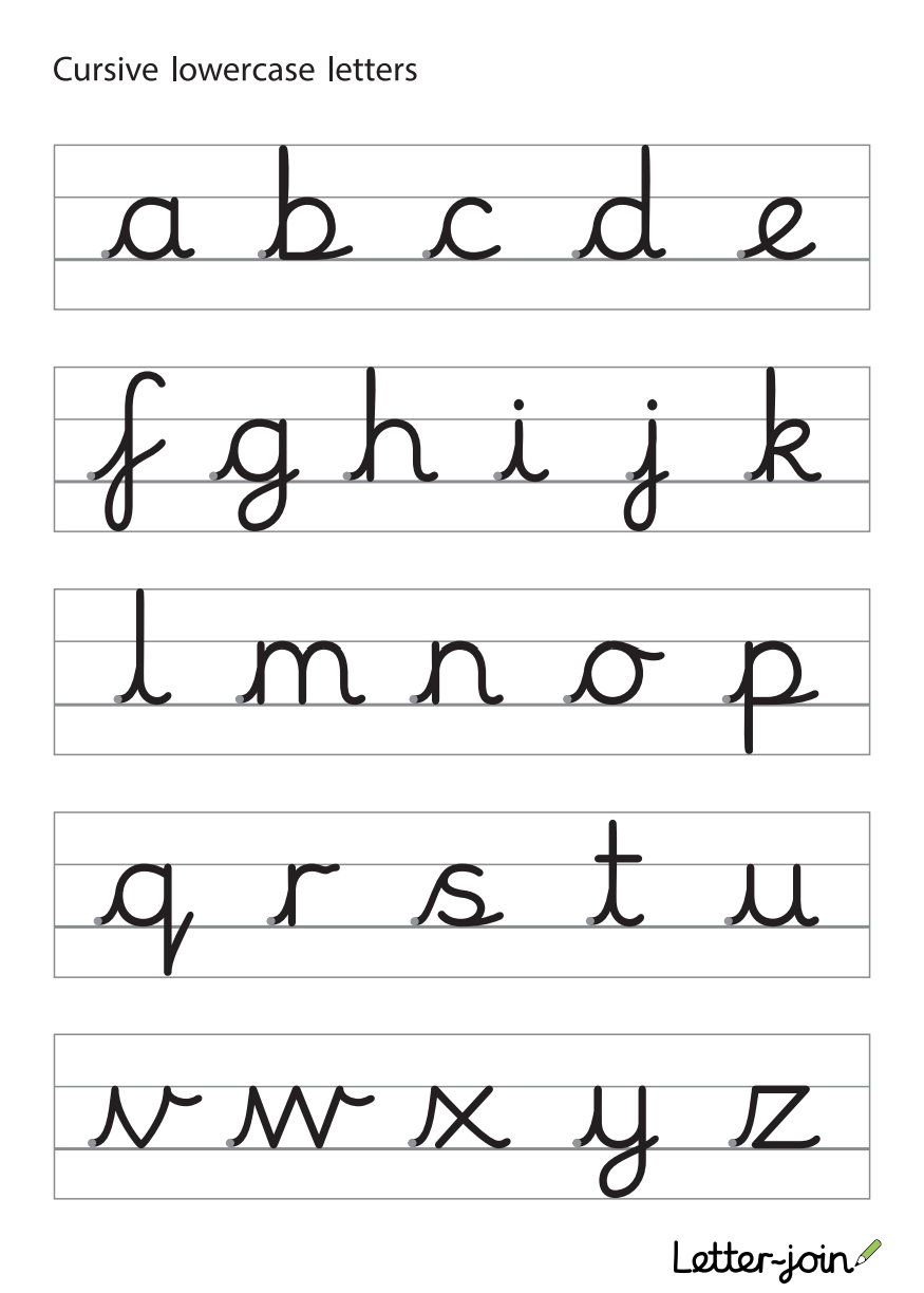 Letter join examples of letter formation