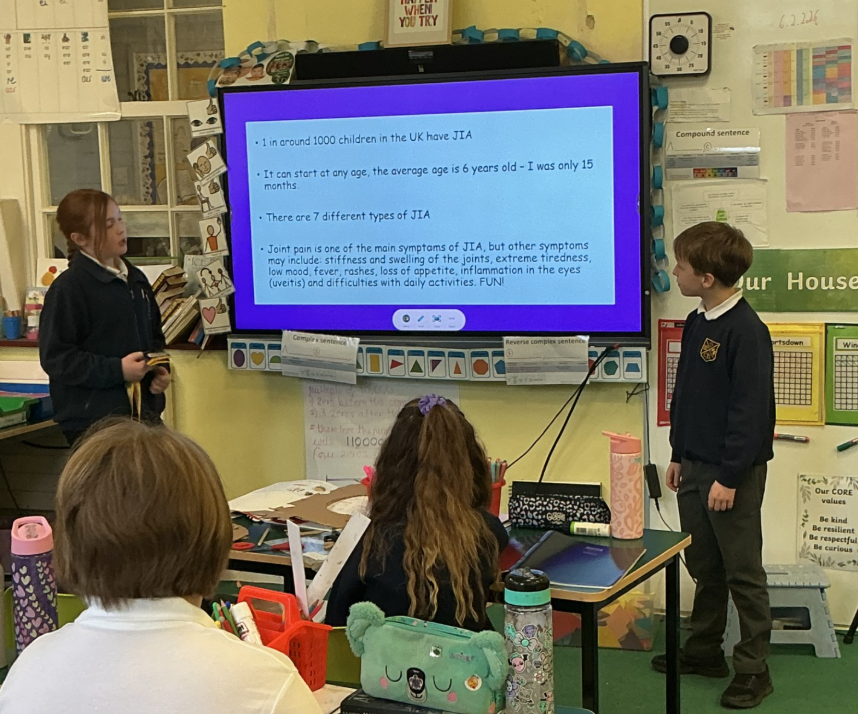 2 children presenting