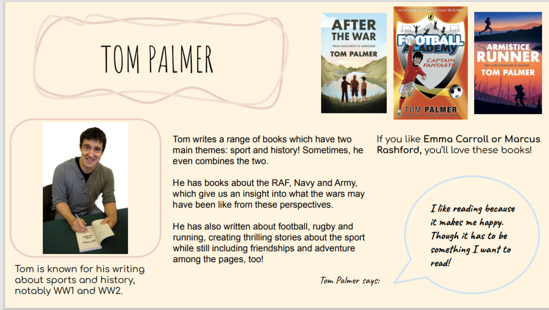 Image and facts about Tom Palmer