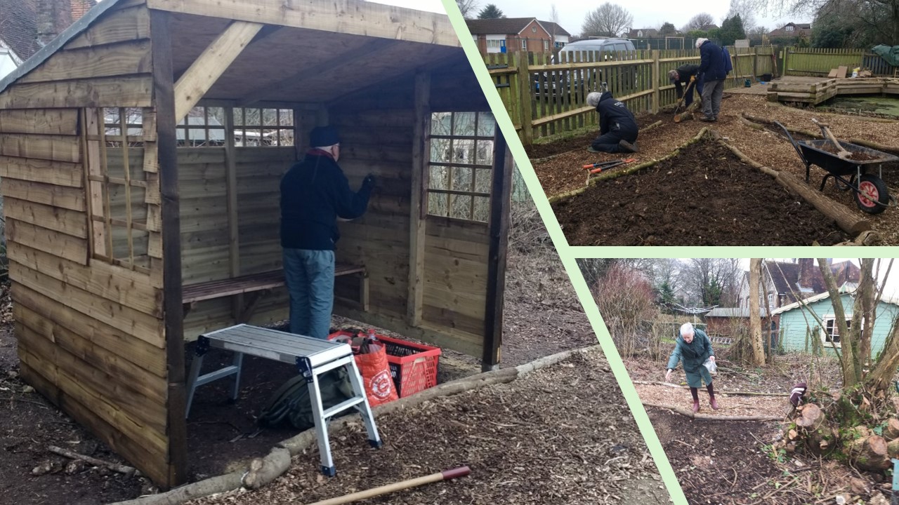 New observation shelter in pond area 