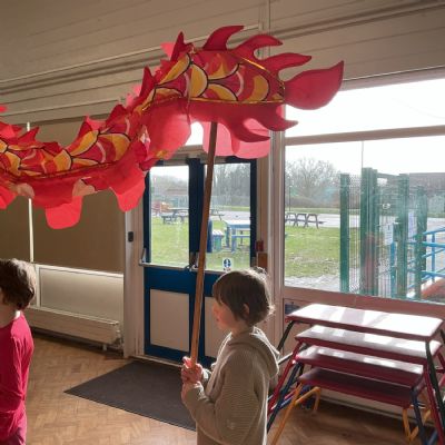 Children performing a dance
