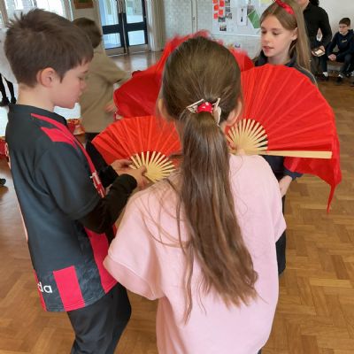 Children performing a dance