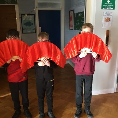 Children performing a dance