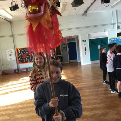 Children performing a dance