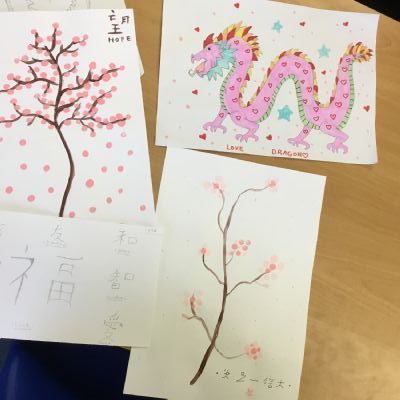 Children performing a dance